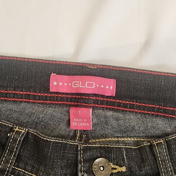 Glo Flare Leg Jeans Size 1 Dark Wash - Picture 4 of 6